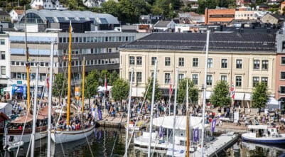 Arendal Havn sett ovenfra