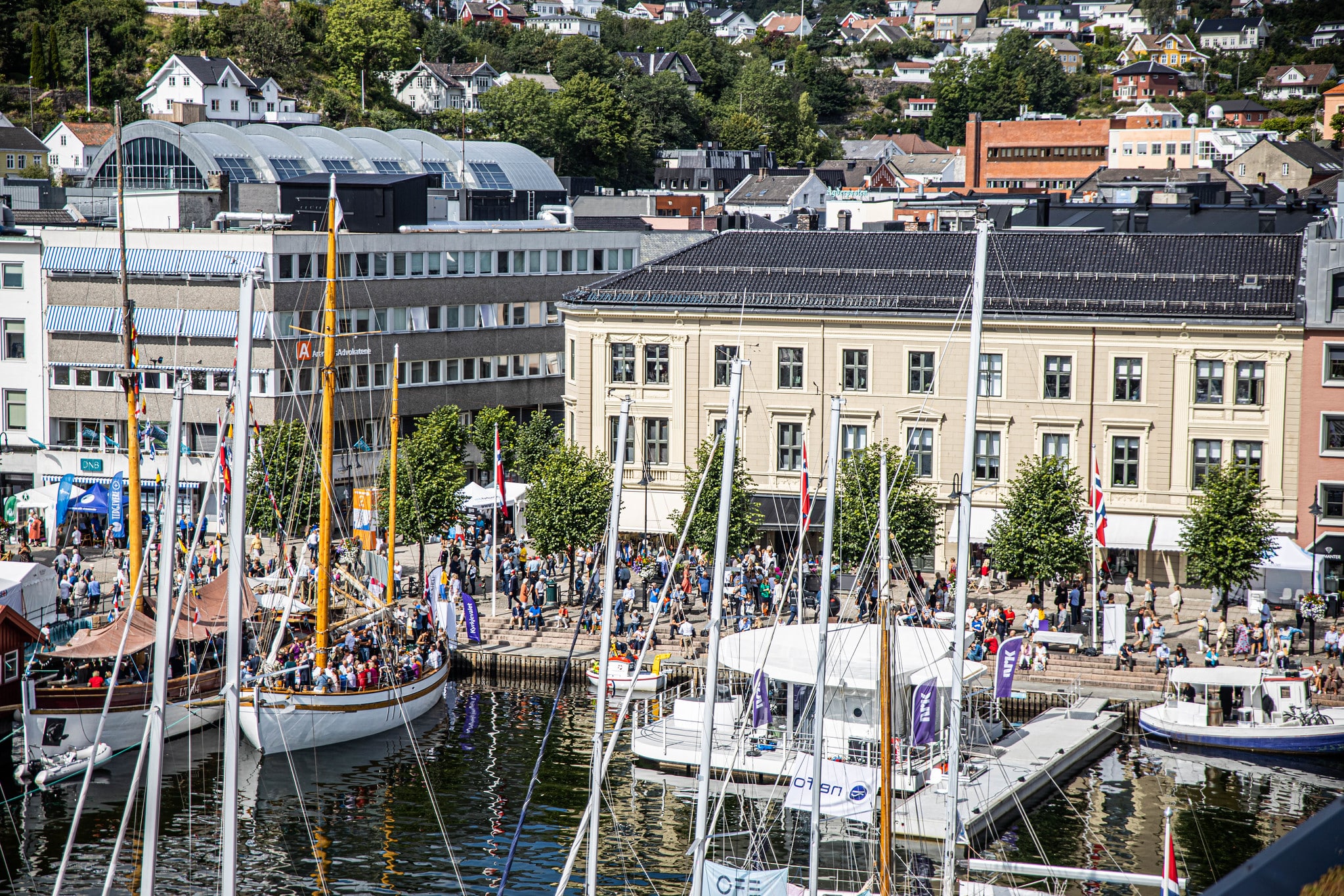 Arendal Havn sett ovenfra