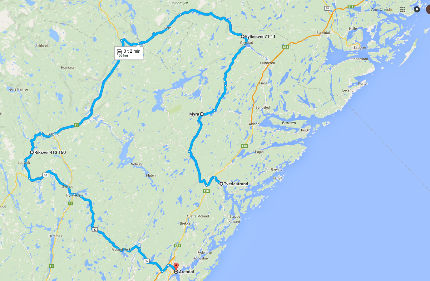 Tur 2-Tvedestrand-Arendal