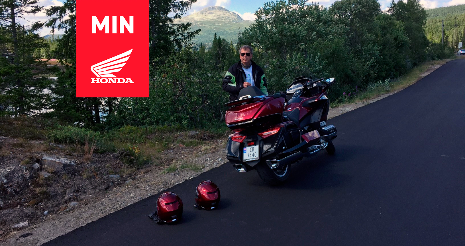 Tron Grønvold med sin Honda GoldWing GL1800 DCT