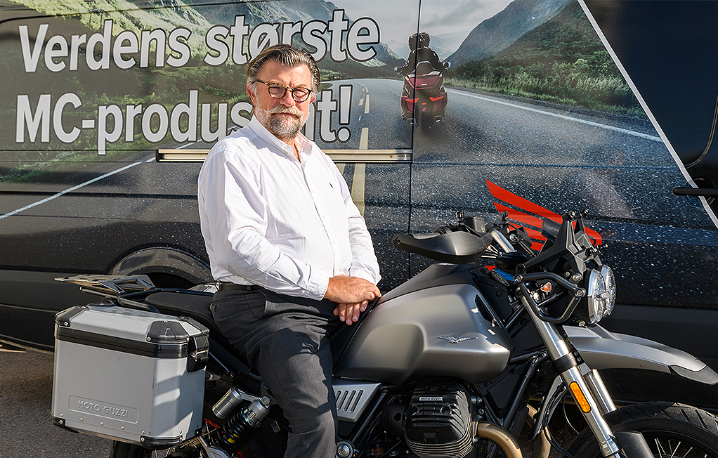 Per-Anton Vinje i Kellox på motorsykkel